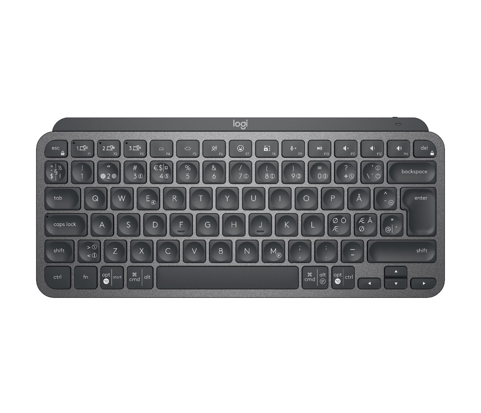 MXKEYS MINI WRLS ILLUMINATED KB GRAPHITE - PAN - NORDIC