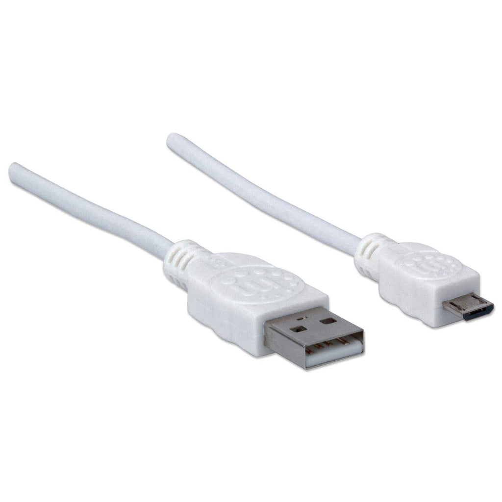 MANHATTAN USB 2.0 Anschlußkabel 1m A-St/Micro-B-St. weiß
