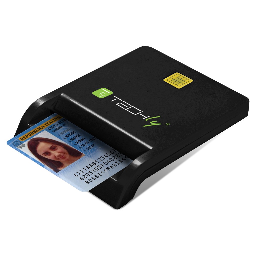TECHLY Smart Card Reader USB-C Weiss Realtek RTS5169 Chipsatz mit Treiber CD entspricht den Speuifikationen von ISO 7816-1.2.3.4