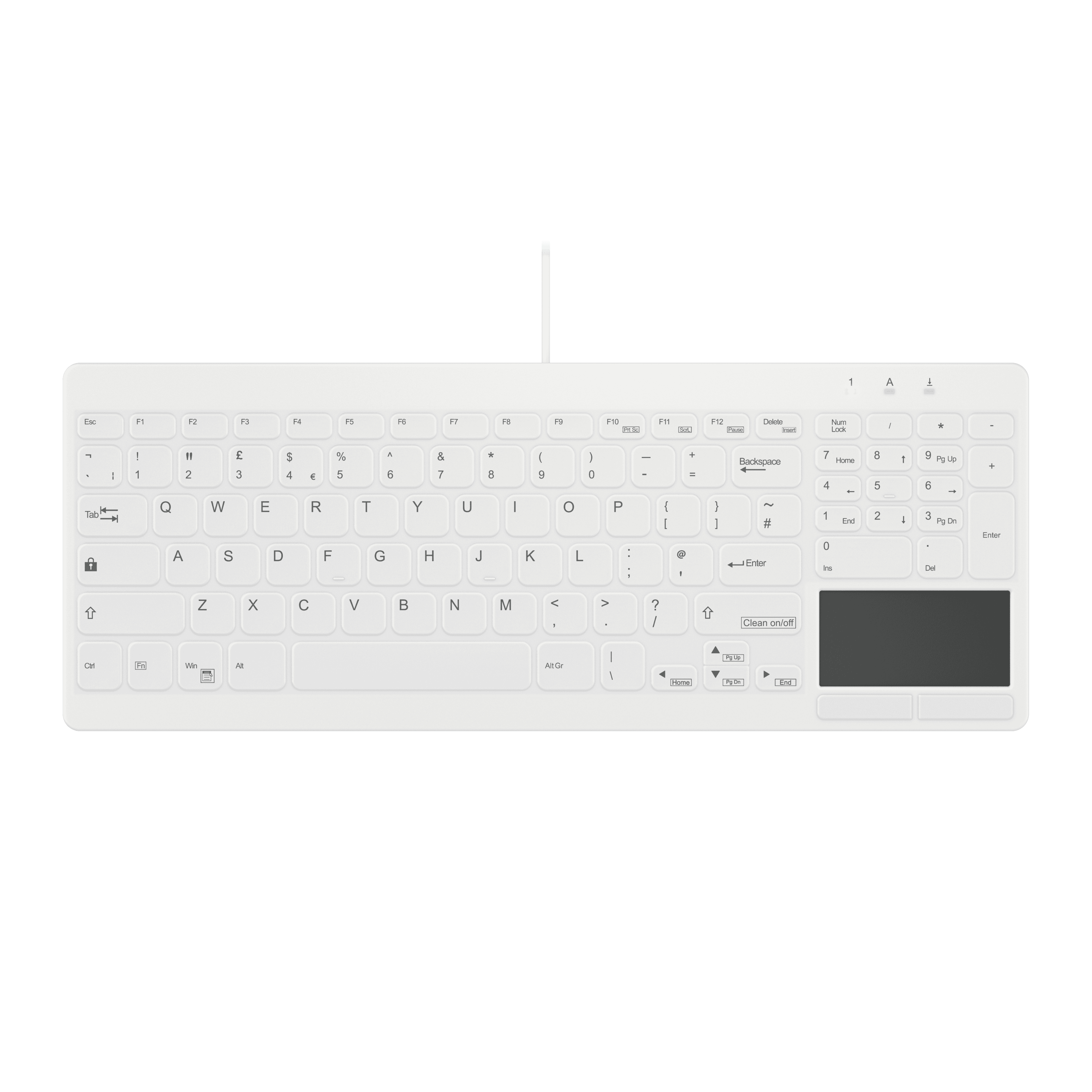 Contour ACTIVE KEY Hygiene Compact Ultraflat Touchpad Keyboa