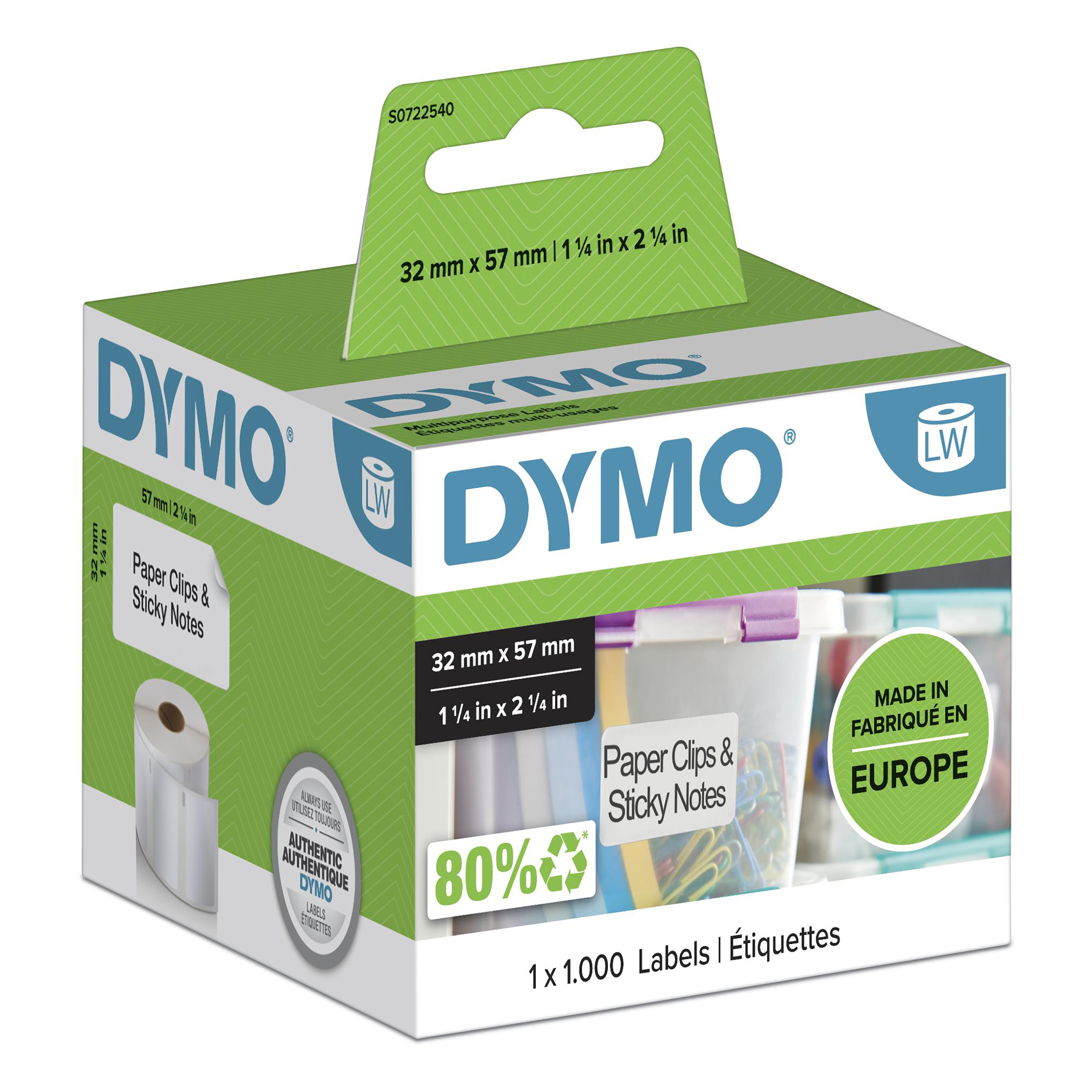 LW-LABELS 32X 57MM WHITE 1X 1000PCS