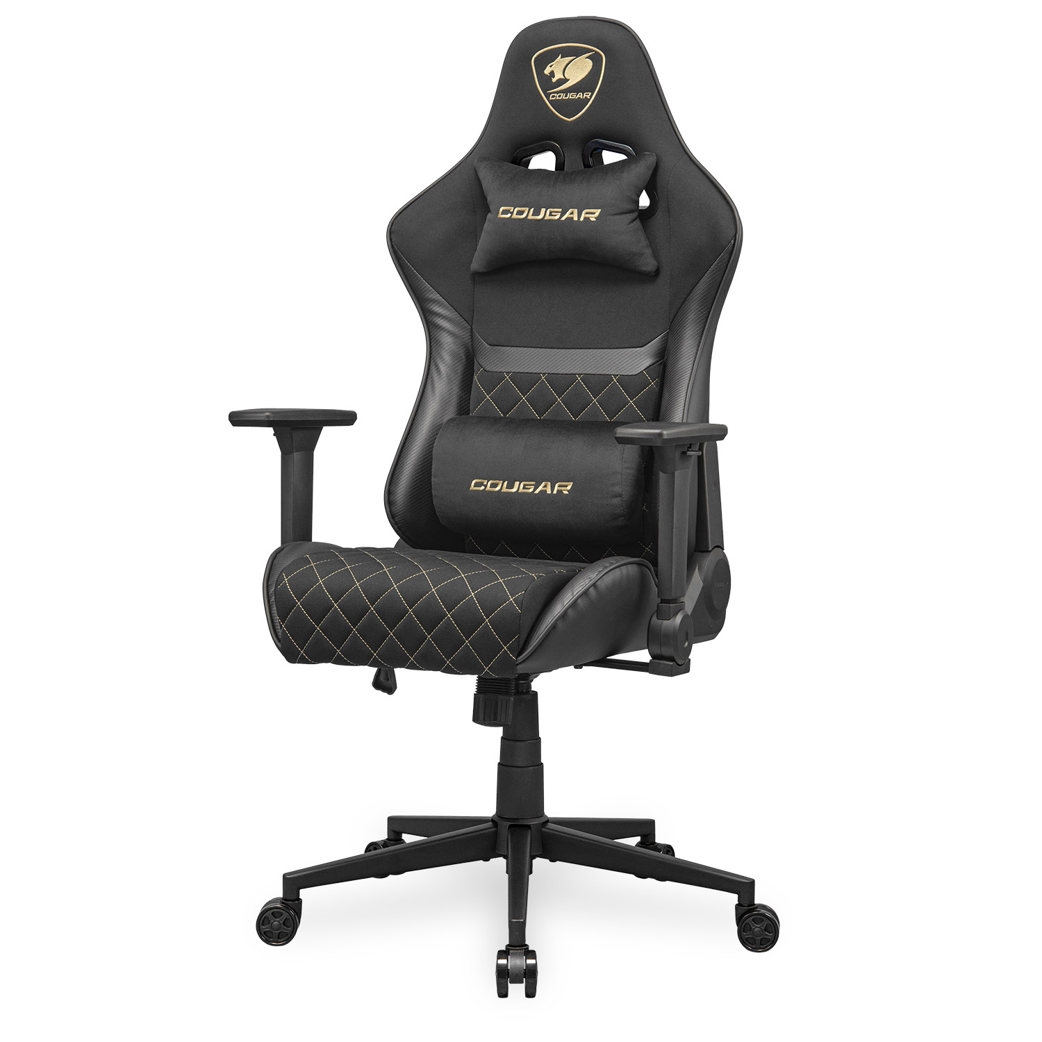 COUGAR Gaming-Stuhl Armor One V2 Gold F, PVC/Stoff, Schwarz