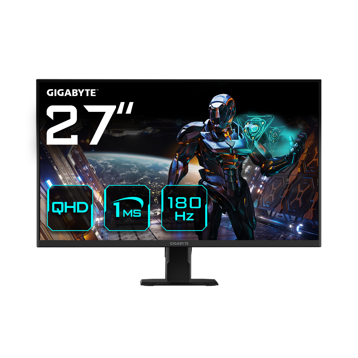 GIGABYTE GS27QA 68,58cm 27Zoll IPS monitor 2560x1440 QHD 300 cd/m2 180Hz 2xHDMI 2.0 1xDP 1.4