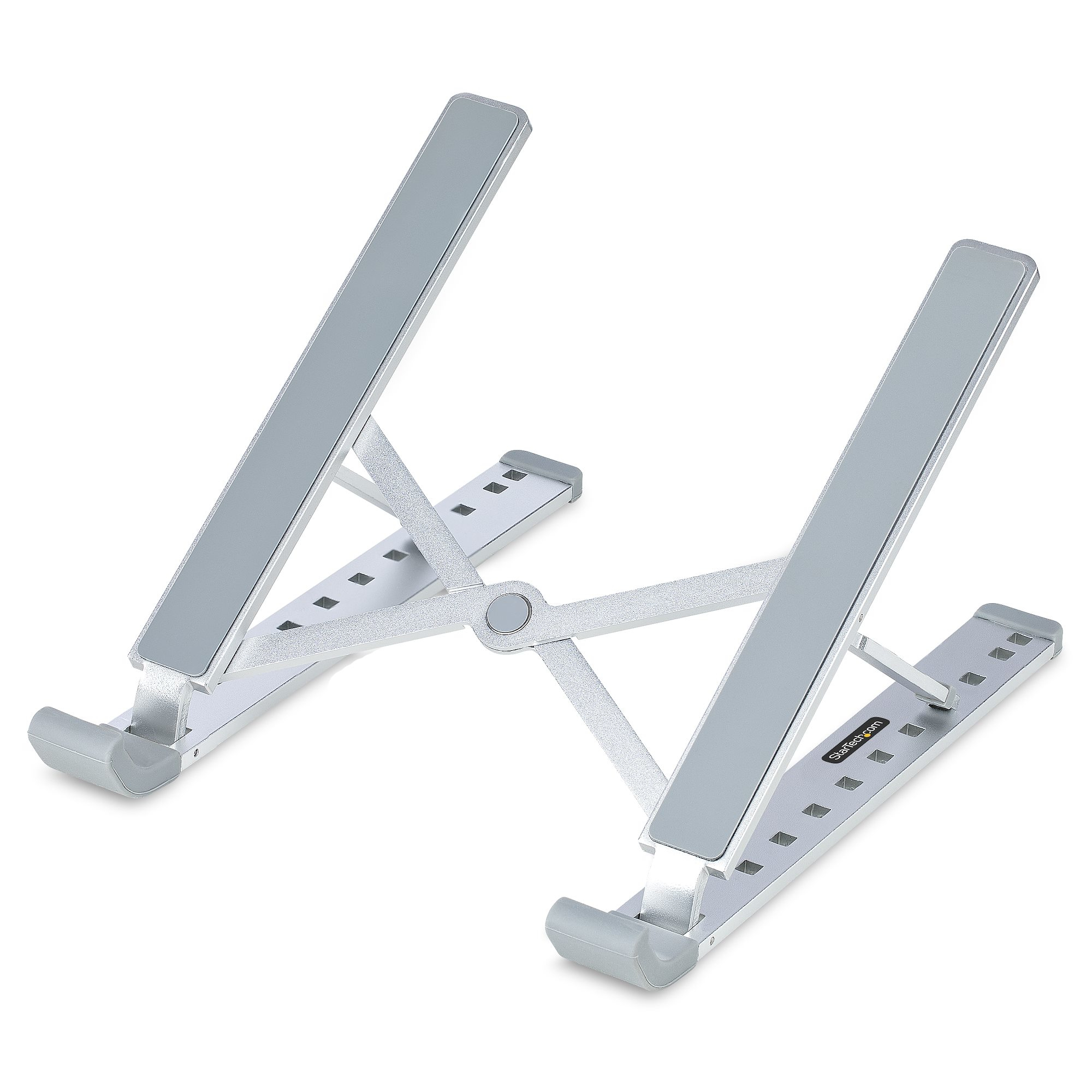 STARTECH.COM Foldable Laptop Riser Stand Portable Height Adjustable Ergonomic Laptop Stand Tilt/Raised/Angled Laptop/Tablet Stand