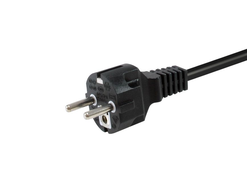 Equip Stromkabel CEE 7/7->CEE 7/3 St/Bu schwarz 10.00m