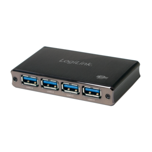 Logilink USB 3.0 HUB 4-port, Aluminium mit Überstromschutz