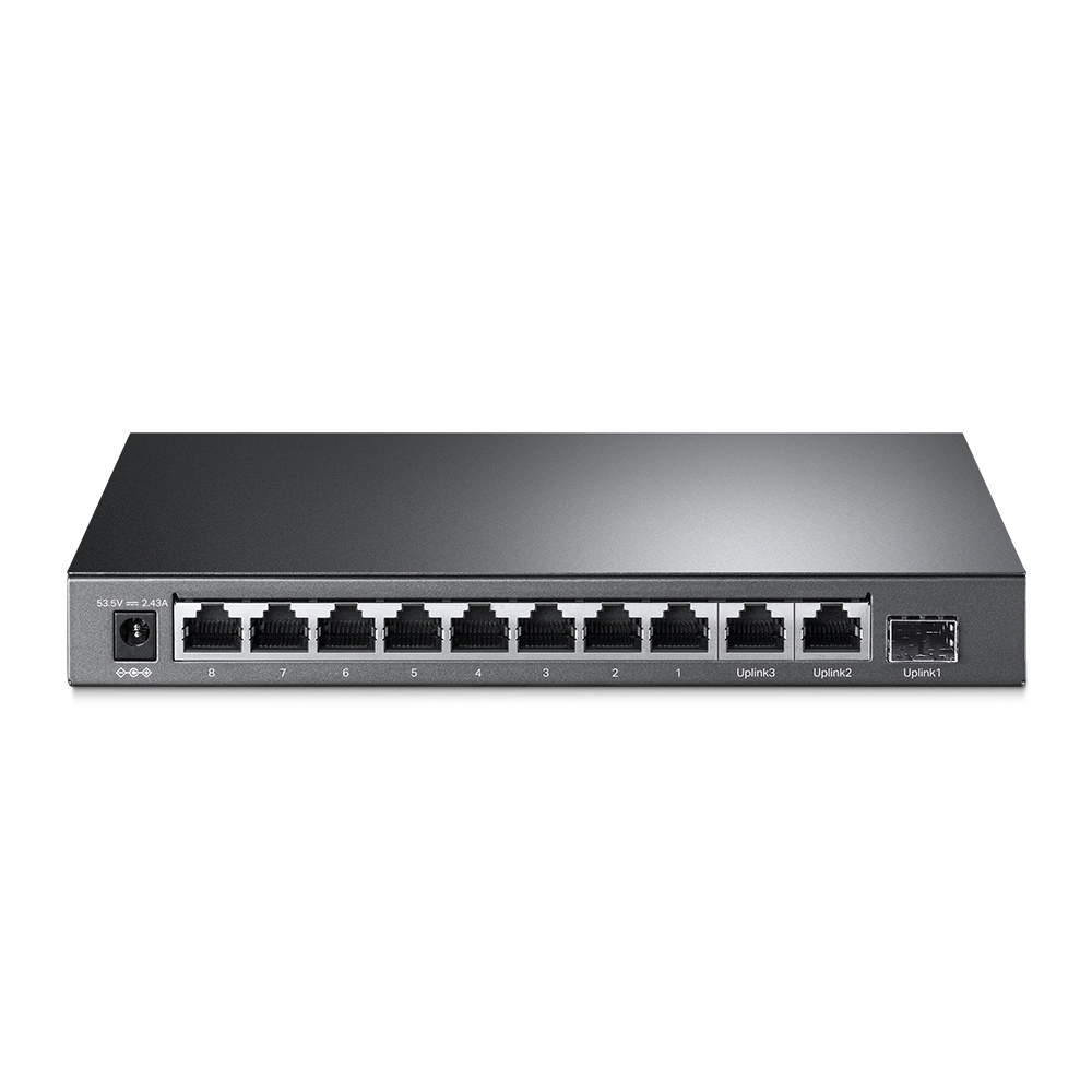 TP-LINK TL-SG1210MP PoE+ Desktop Switch 8x 10/100/1000Mbps + 1x Gbit Combo SFP + 2x Gbit Non-PoE RJ45 123W budget Isolation