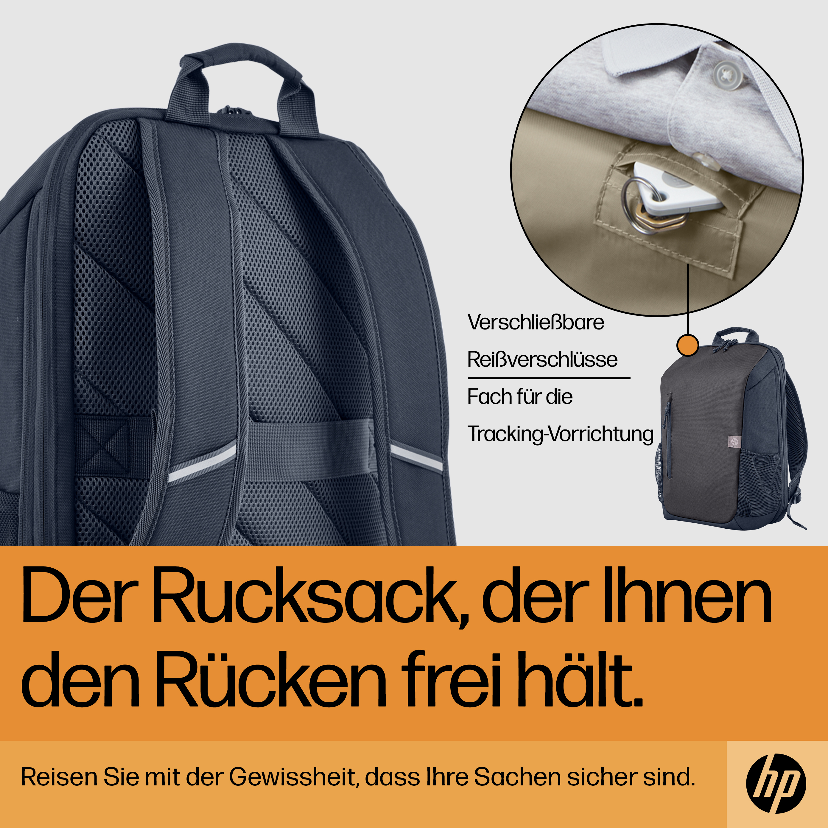 HP Travel - Notebook-Rucksack - 39.6 cm - bis zu 15,6 - 18L