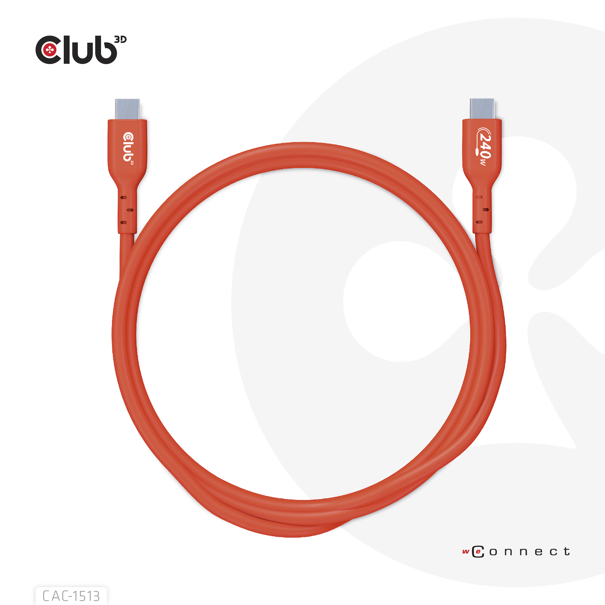 Club3D Kabel USB 2 Typ C PD 240W / 480Mb 3m St/St retail