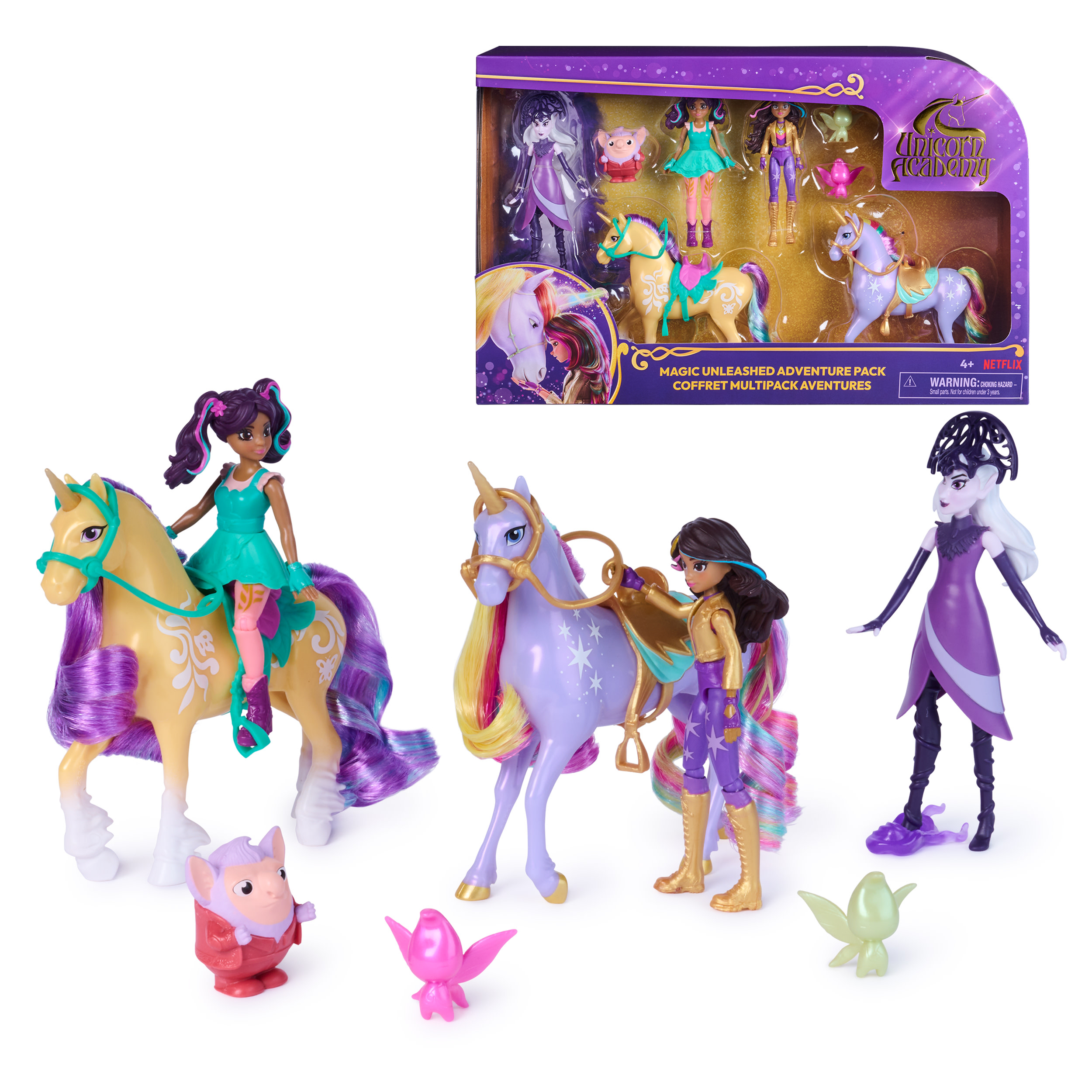 Unicorn Academy - Abenteuer-Set, mit Ravenzella, Sophia, Ava, Wildstar, Leaf, Spielfigur