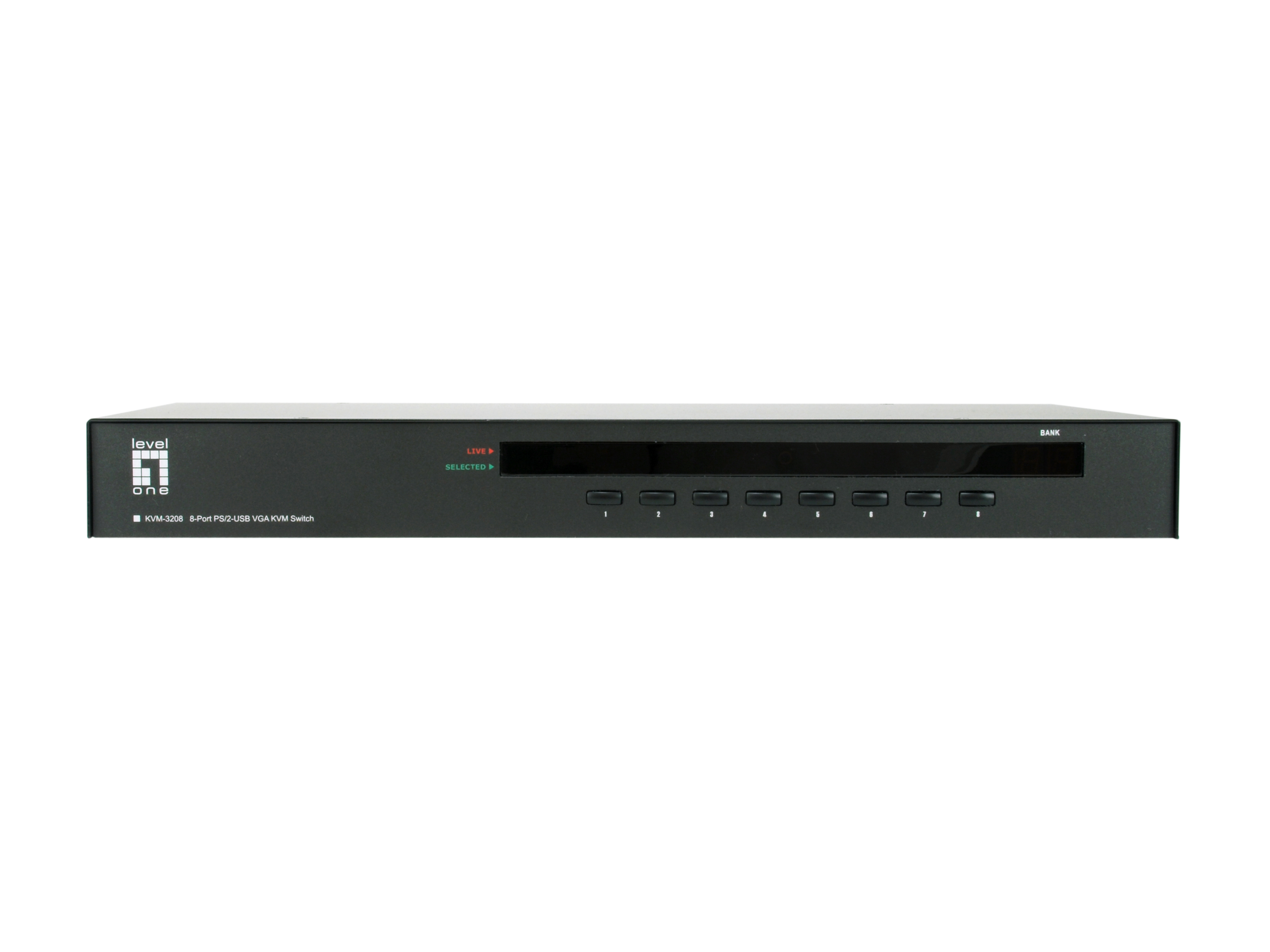 LevelOne KVM Switch 8-Port PS/2 USB 1.1x2 VGA Daisy-Chainsw