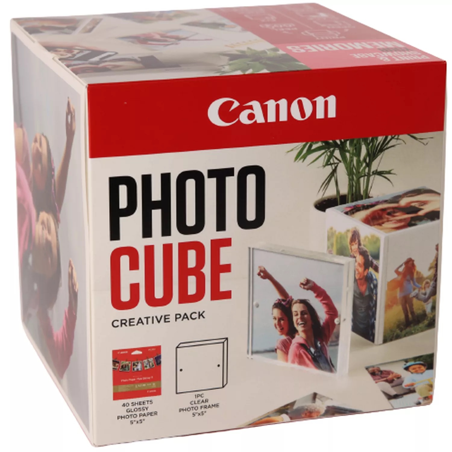 PP-201 5X5 PHOTO CUBE CREATIVE PACK WHITE PINK (40SHEETS) + ACR