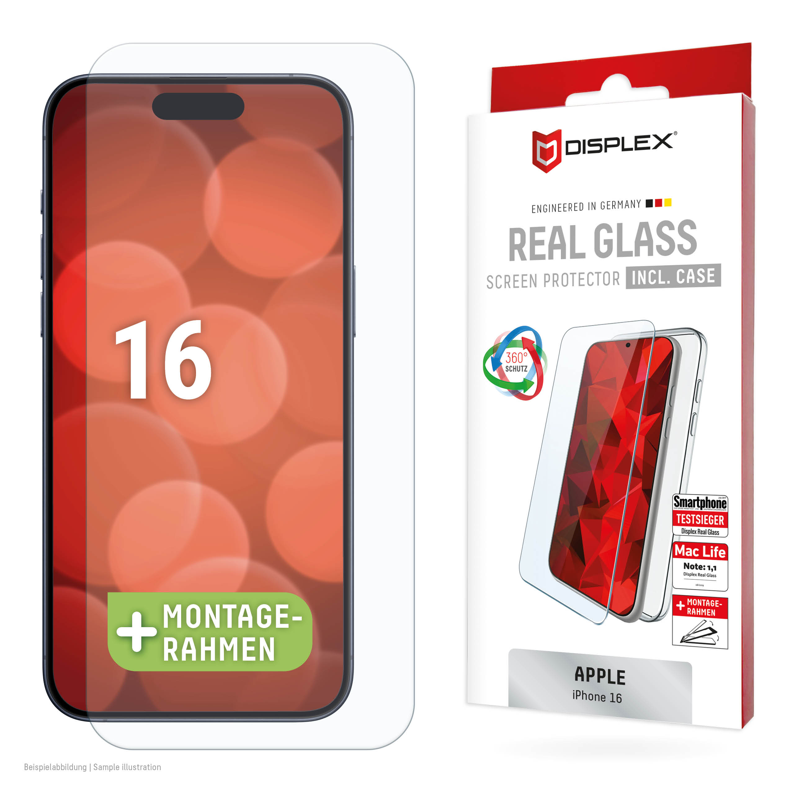 DISPLEX Glass + Case iPhone 16