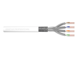 DIGITUS Verlegekabel S/FTP Cat7 305m, Box, AWG 26/1, weiß