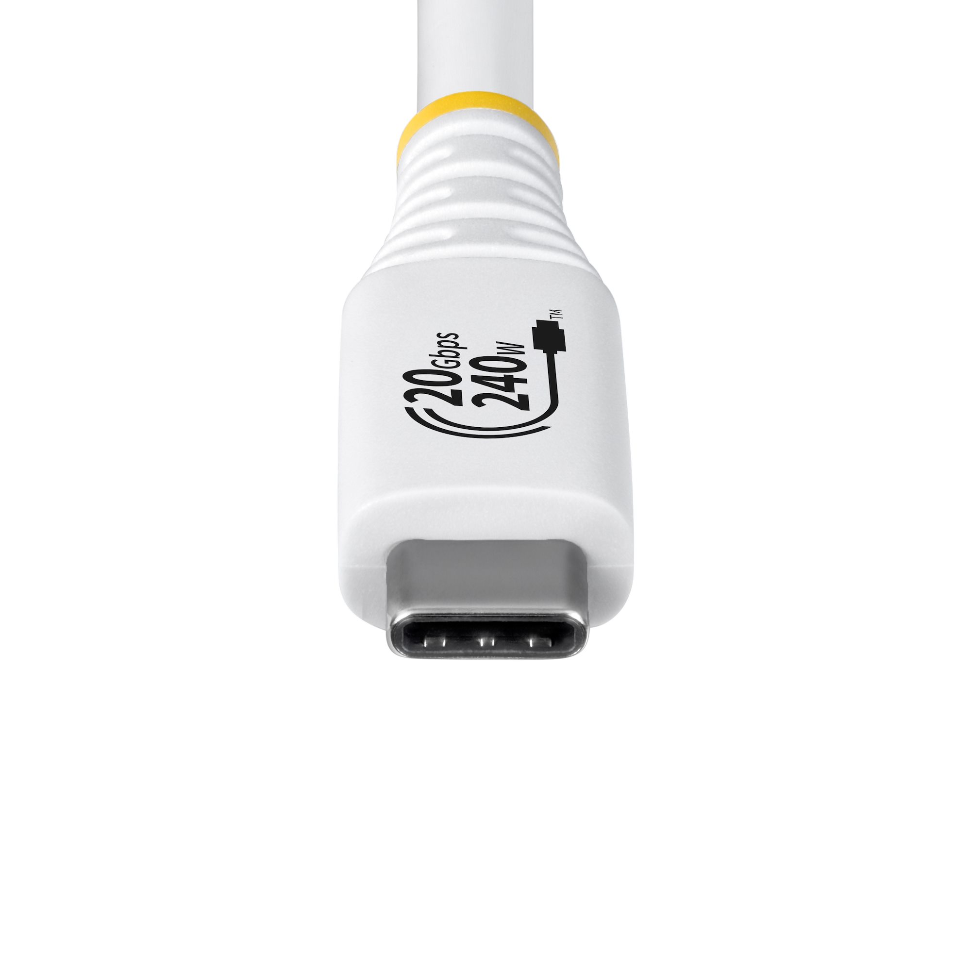 STARTECH.COM 2m USB4 Kabel 20Gbps USB-IF-zertifiziertes USB-C Kabel 240W PD EPR 4K 120Hz DP 2.1 TPE-Mantel Weiss
