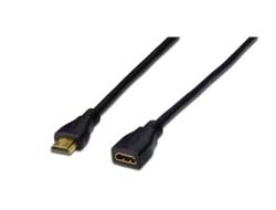 DIGITUS HDMI Verlängerungskabel m. Ethernet 4K 3m schwarz