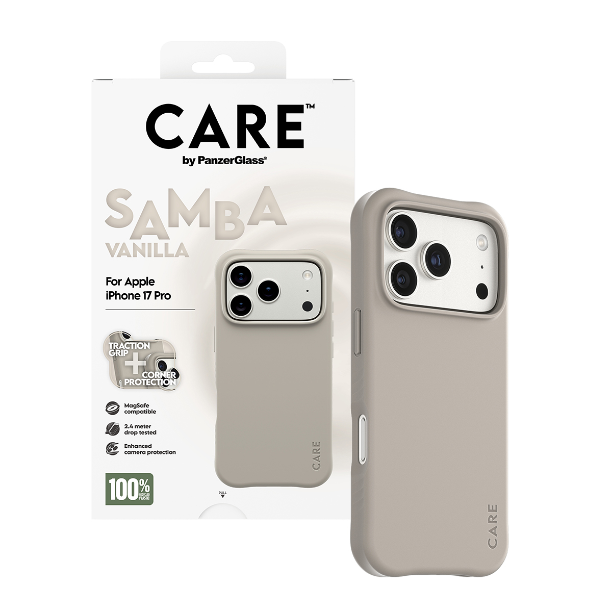 CARE BY FASHIONABLE CASE SAMBA VANILLA W. MAGSAFE IPHONE 17 PRO