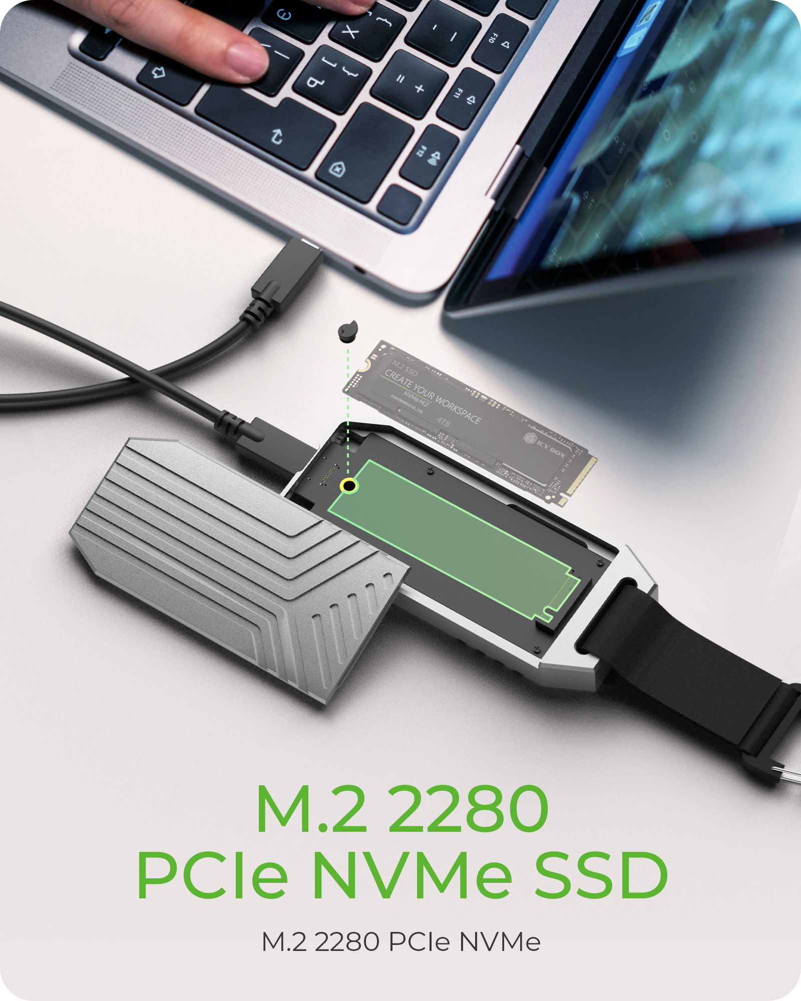 IB-1919M-C42 USB4 M.2 NVMe , Laufwerksgehäuse