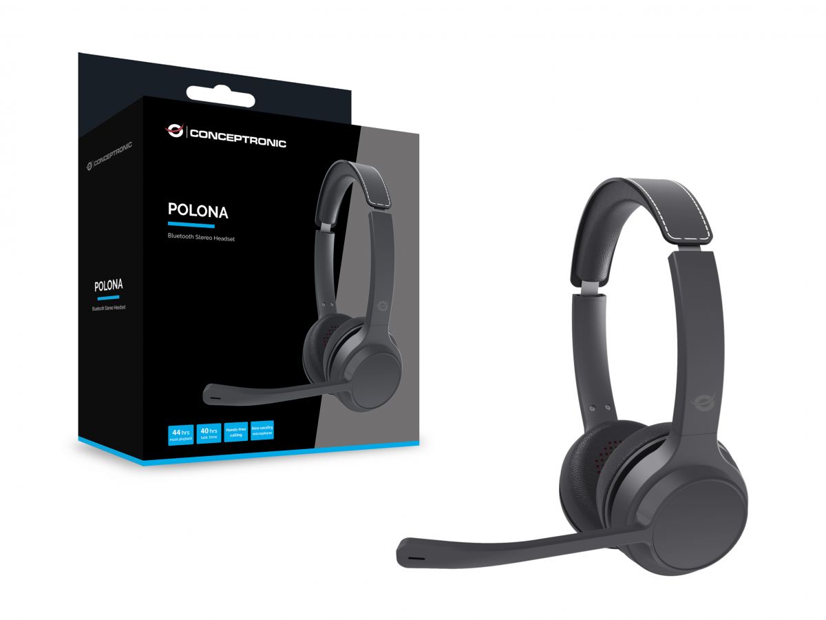 CONCEPTRONIC Headset Stereo WLS BT5.3/Mikro/ANC 40Std sw