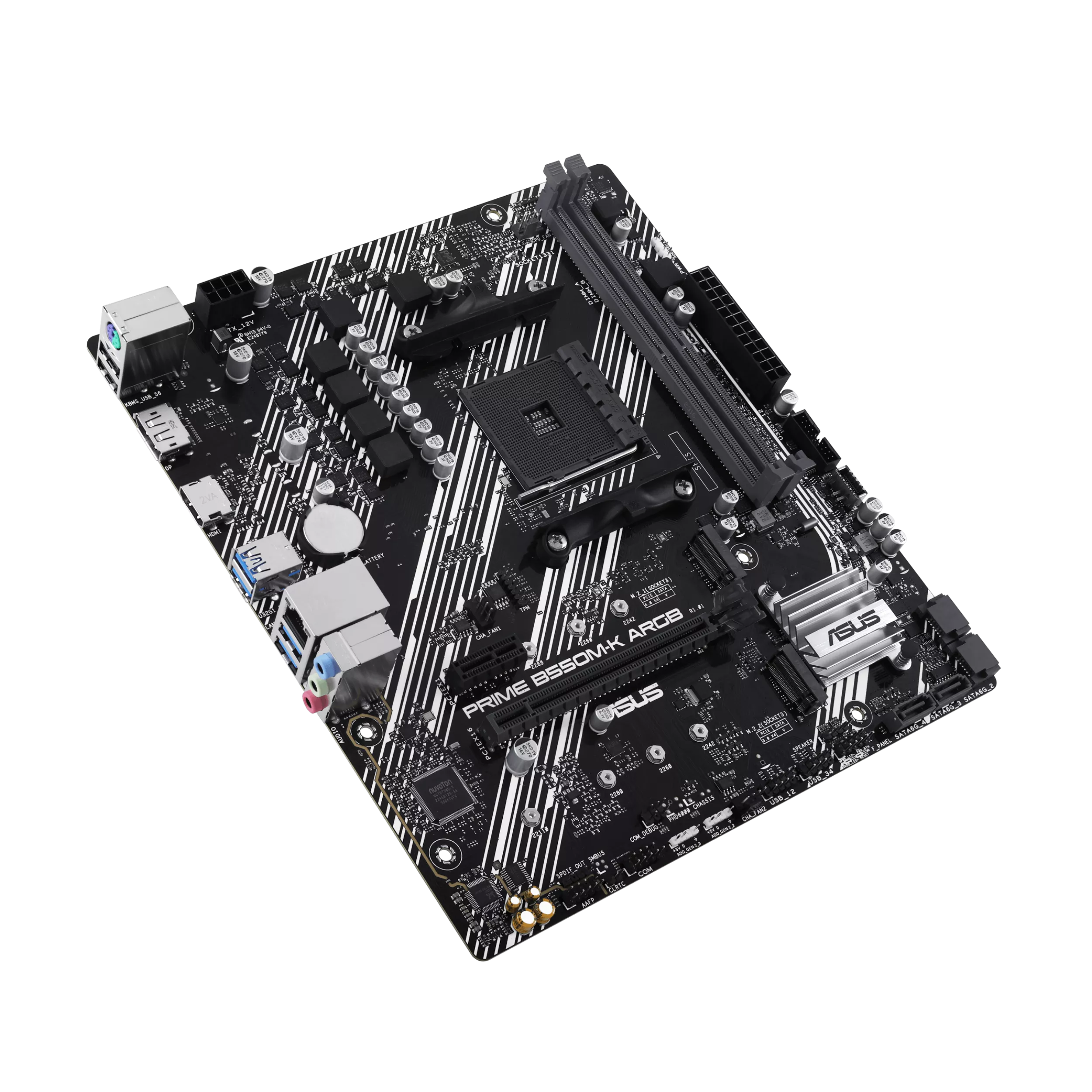 ASUS PRIME B550M-K ARGB AM4 2DDR4 microATX 4xSATA MB 1xHDMI 2.1 1xDP 1.4 2xM.2