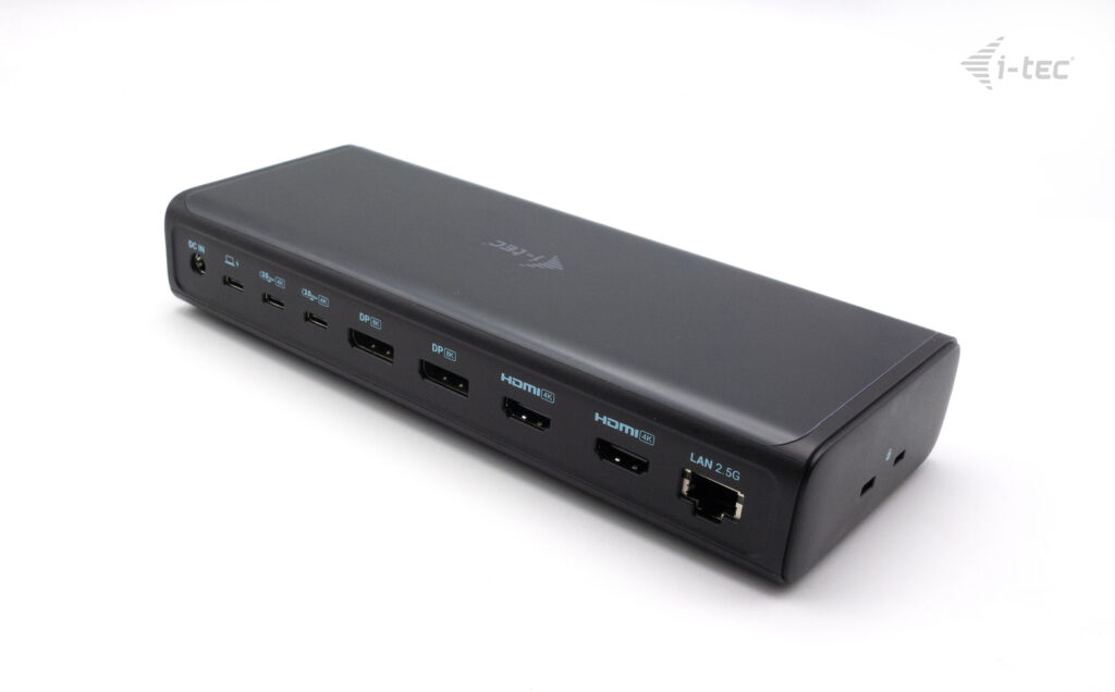 I-TEC Universal 6x 4K Display DS 6x4K 2xDP 2xHDMI 2xUSB-C 1xGLAN 2xUSB-C Gen.2 4xUSB 3.2 1xAudio/Mic Jack 1xSD/microSD Cr PD 140W KL