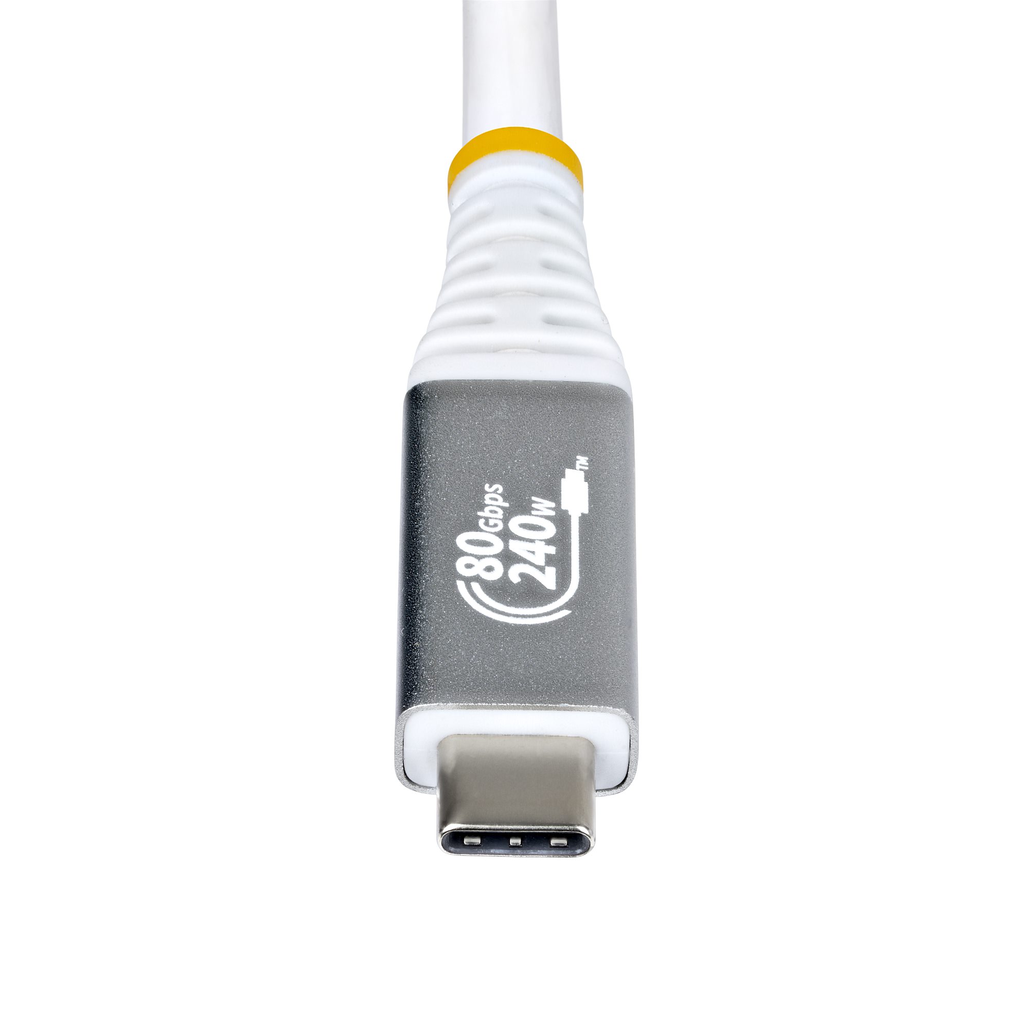 STARTECH.COM 1m USB4 Kabel 80Gbps USB-IF-zertifiziertes USB-C Ladekabel 240W 8K 120Hz-4K 240Hz DP2.1monitorkabel Thunderbolt 4 Weiss