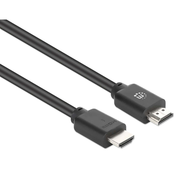 MANHATTAN 4K60Hz High Speed HDMI-Kabel mit Ethernet-Kanal 3 m HDMI-Stecker auf Stecker 18 Gbit/s Bandbreite schwarz