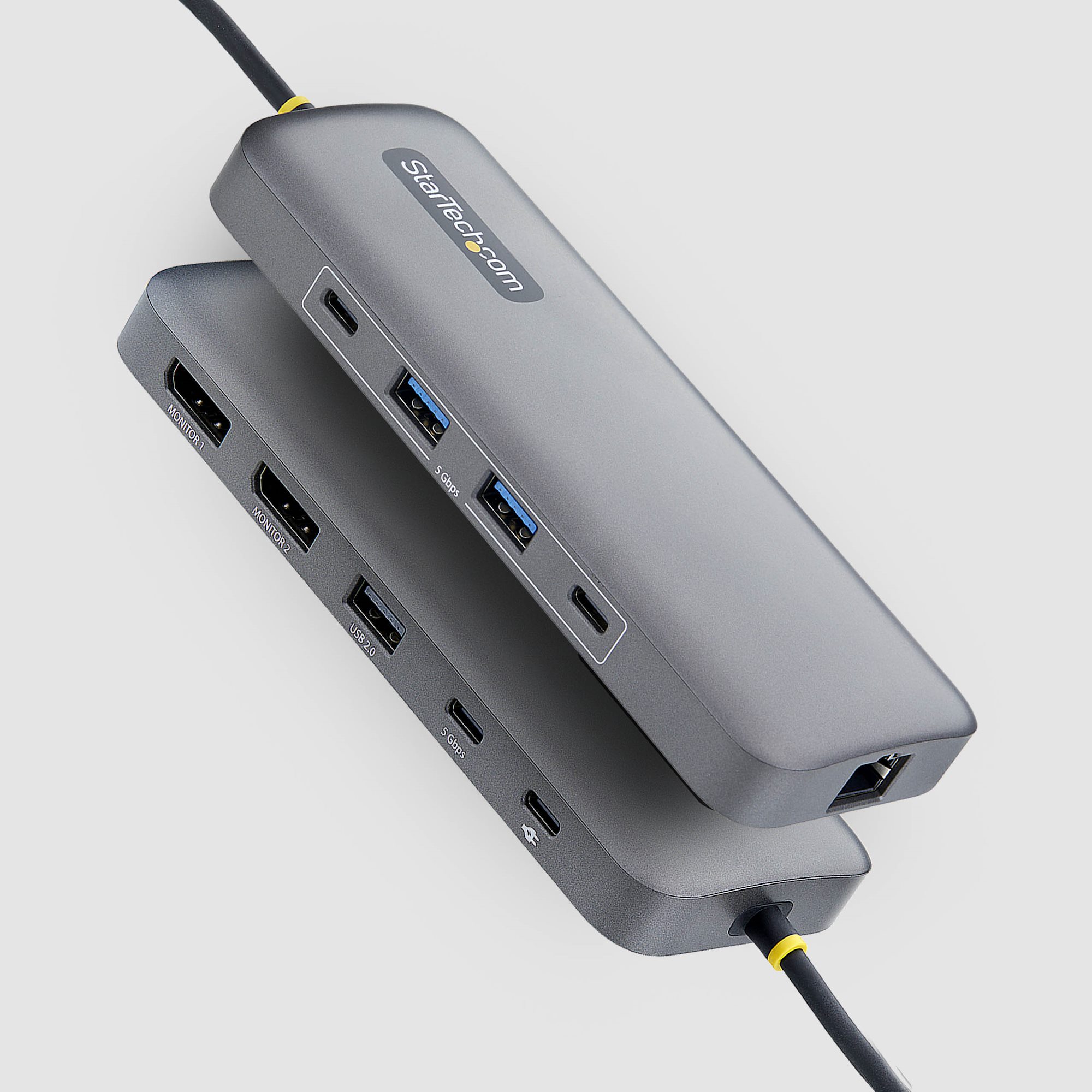 STARTECH.COM 10-in-1 USB-C auf Dual DisplayPort Multiport Adapter 100W Power Delivery 2x4K 60Hz 5-Port 5Gbps Hub GbE Mini Dock