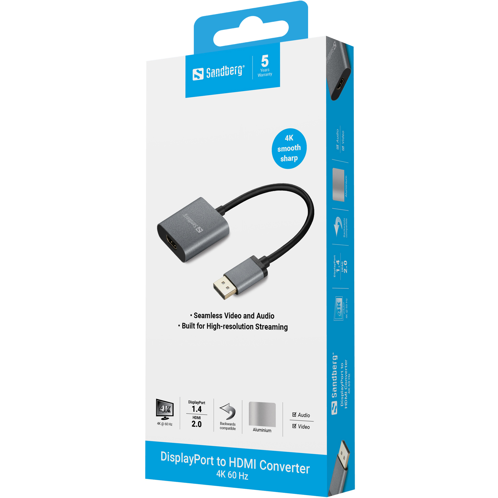 SANDBERG Adapter DP1.4>HDMI2.0 4K60