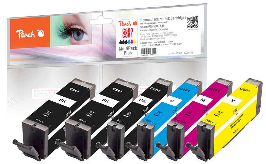 Peach Patrone Canon Nr.580/581 MultiPackPlus REM,KOM