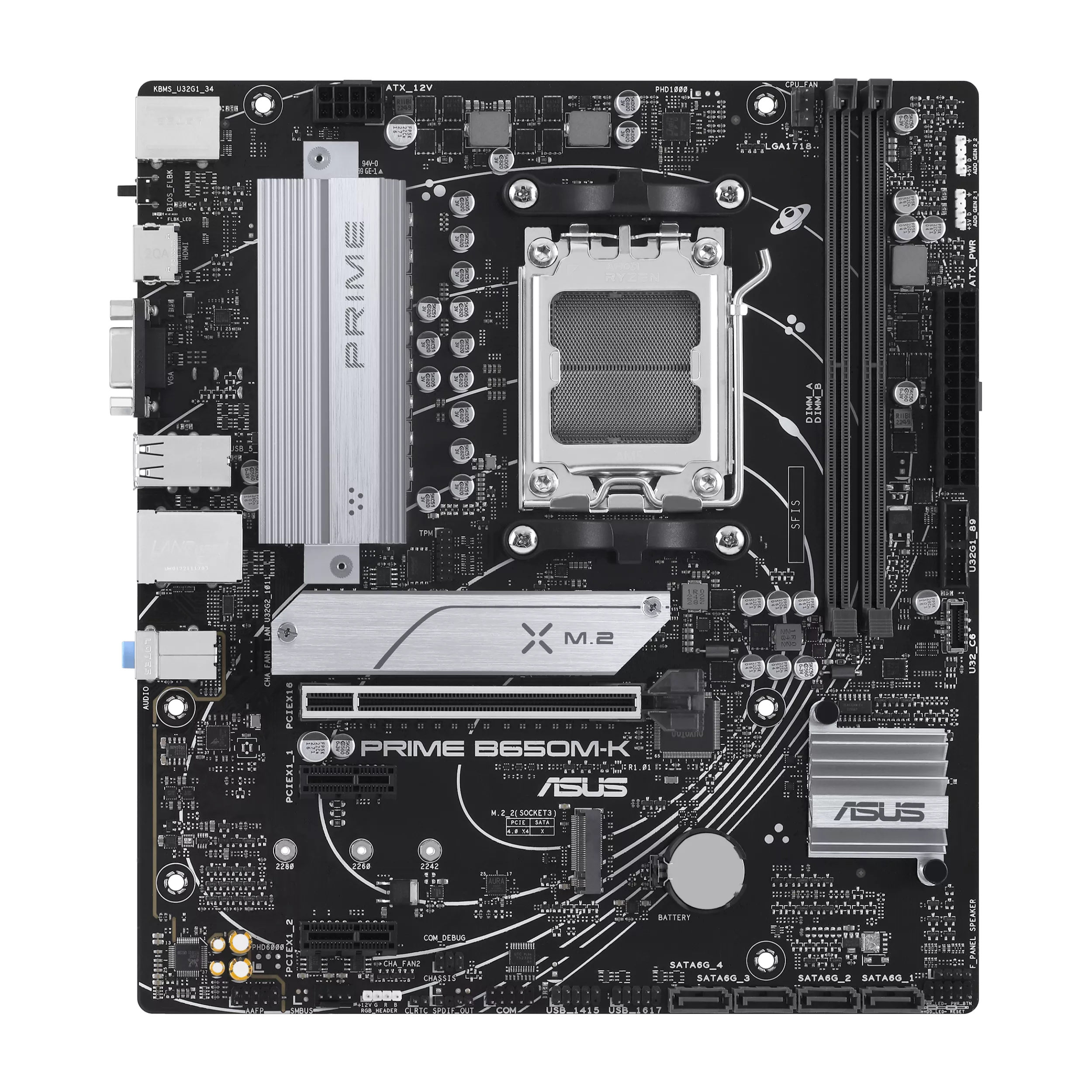 ASUS PRIME B650M-K AM5 4xDDR5 mATX MB 4xSATA 2xM.2