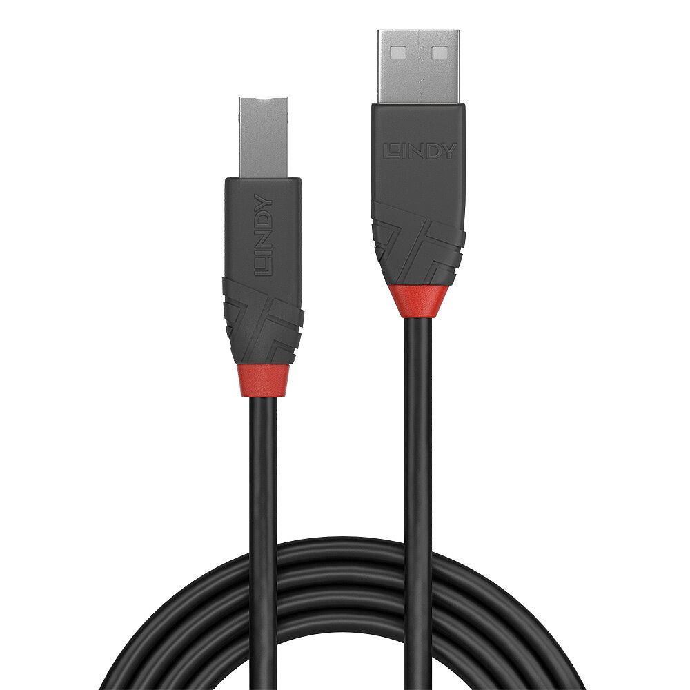 0.5M USB 2.0 TYP A AN B KABEL ANTHRA LINE