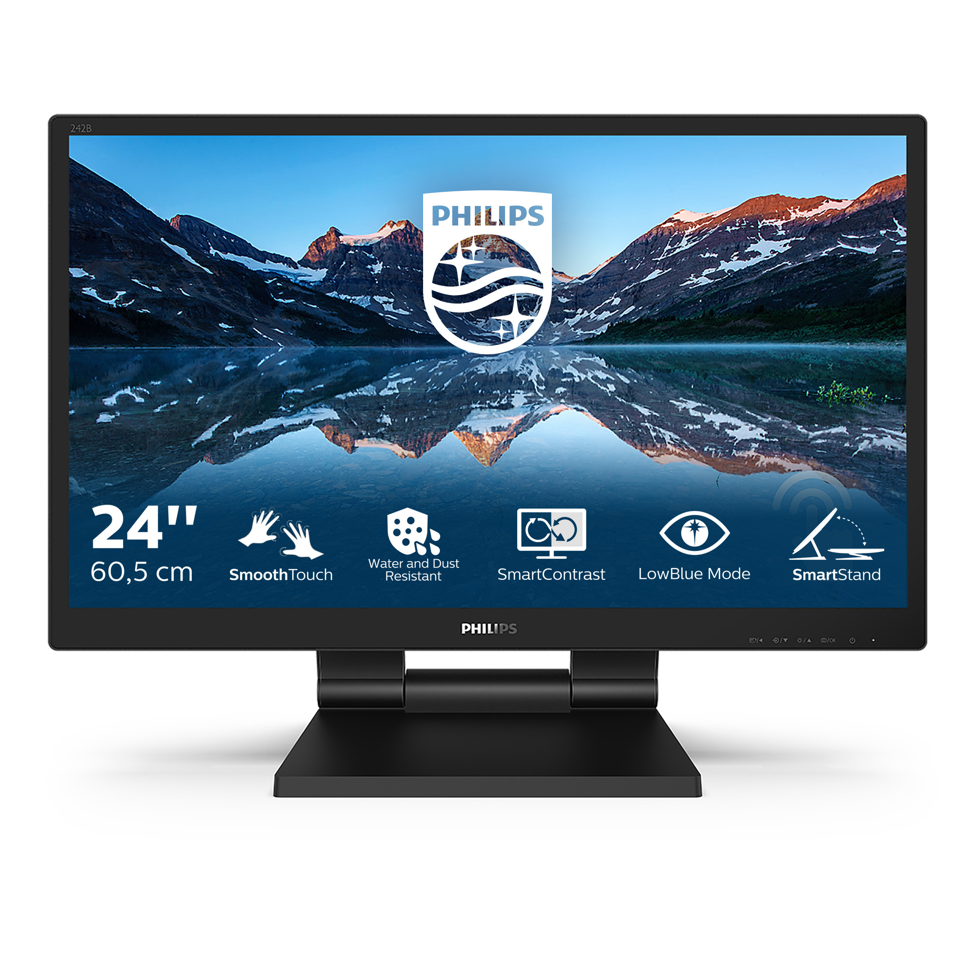Philips 60,5cm (23,8) 242B9T 16:09 TOUCH DVI+HDMI+DP+USB