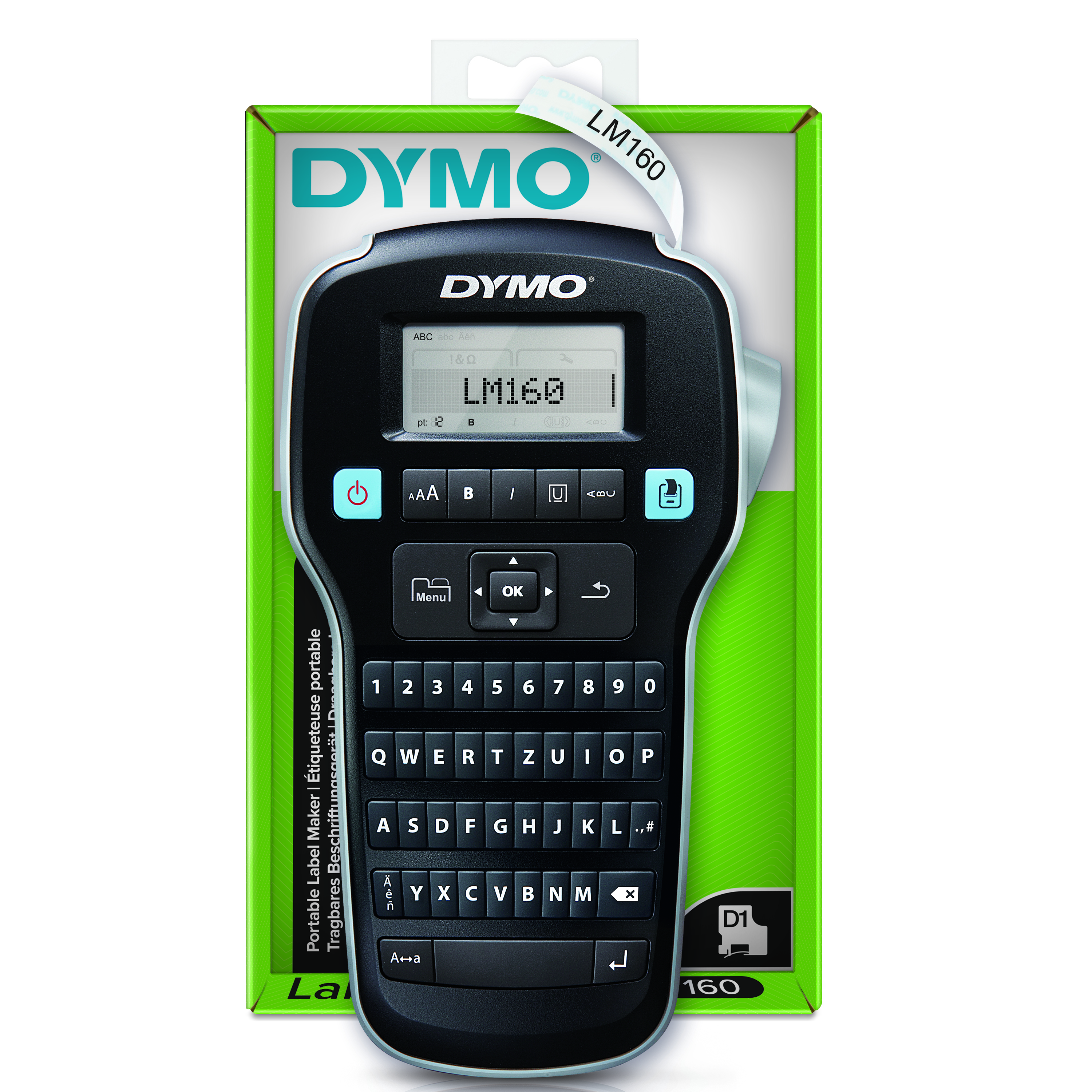 DYMO LabelManager 160 6/9/12 mm D1-Bänder Qwertz