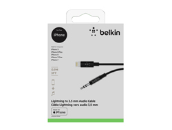 MIXIT LIGHTNING 3.5MM AUX CABLE 0.9 M BLACK