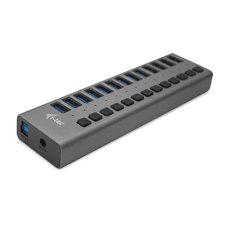 I-TEC USB 3.0 Charging HUB 13port port mit externem Netzadapter 60W 13x USB Ladeport fuer Tablets Notebooks Ultrabooks PC