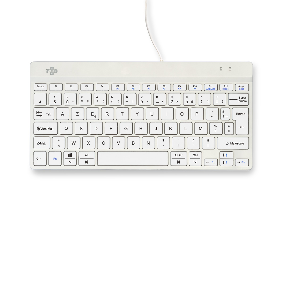 R-GO COMPACT BREAK ERGONOMIC KEYBOARD QWERTY (FR) WITH WHITE