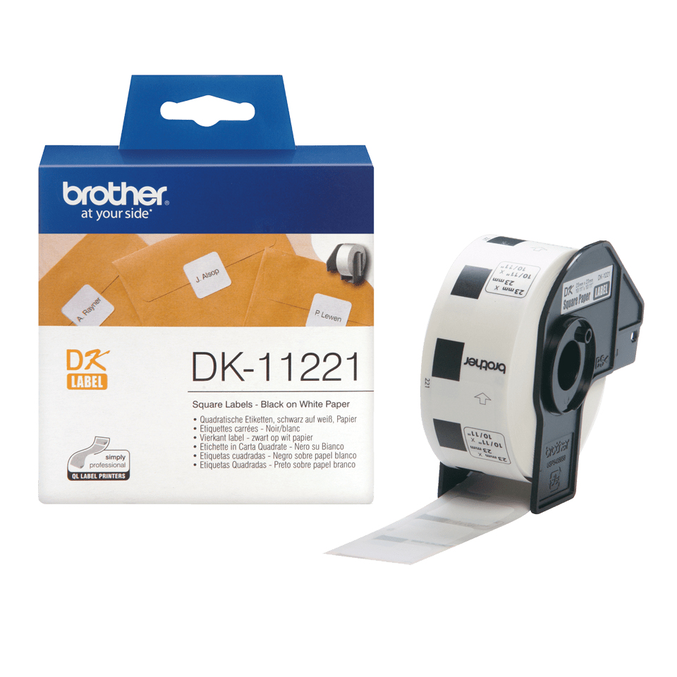 DK QUADR. SINGLE ROLLS WHITE 1000PCS/RL