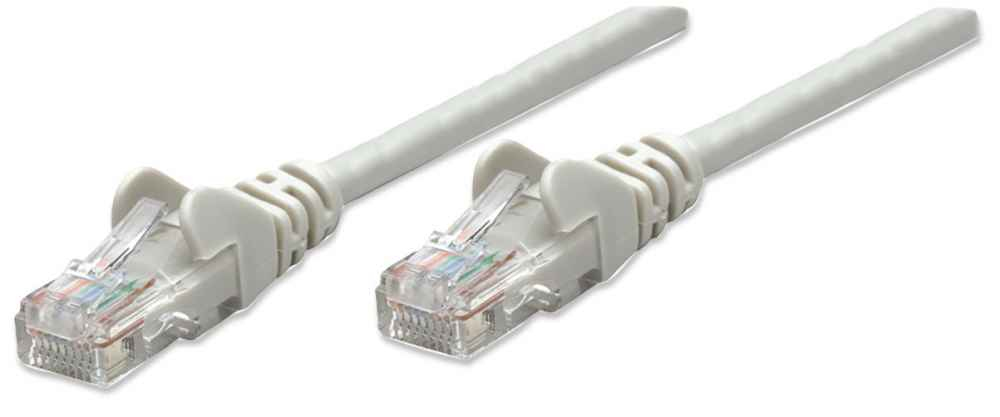 INTELLINET Patchkabel RJ45 U/UTP Cat5e 7.5m Hebelschutz grau