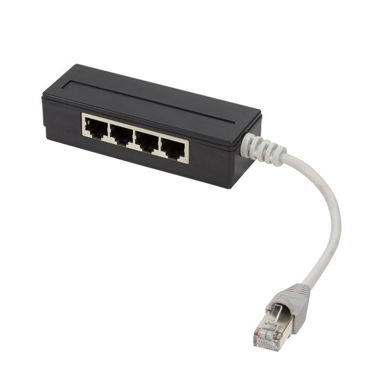Logilink Splitter 4port RJ45, geschirmt, mit 15 cm Kabel