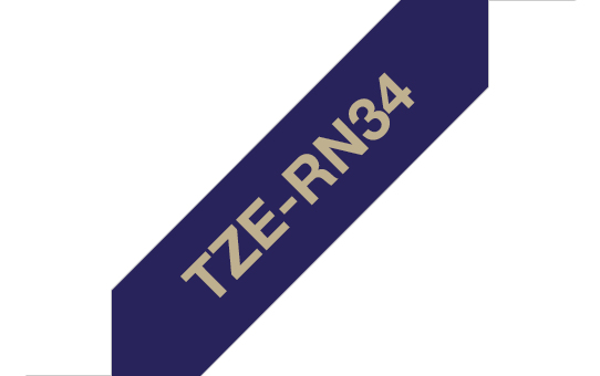 brother Textil-Schriftband TZe-RN34 TZERN34, 12 mm, gold auf blau, 1 St.