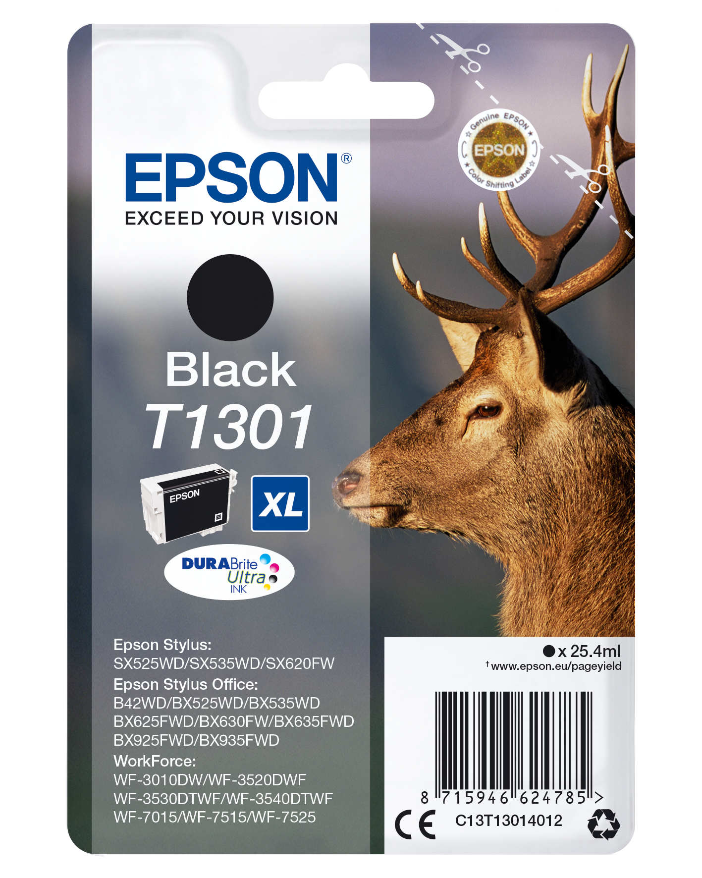 EPSON T1301 XL (Hirsch) schwarz Druckerpatrone