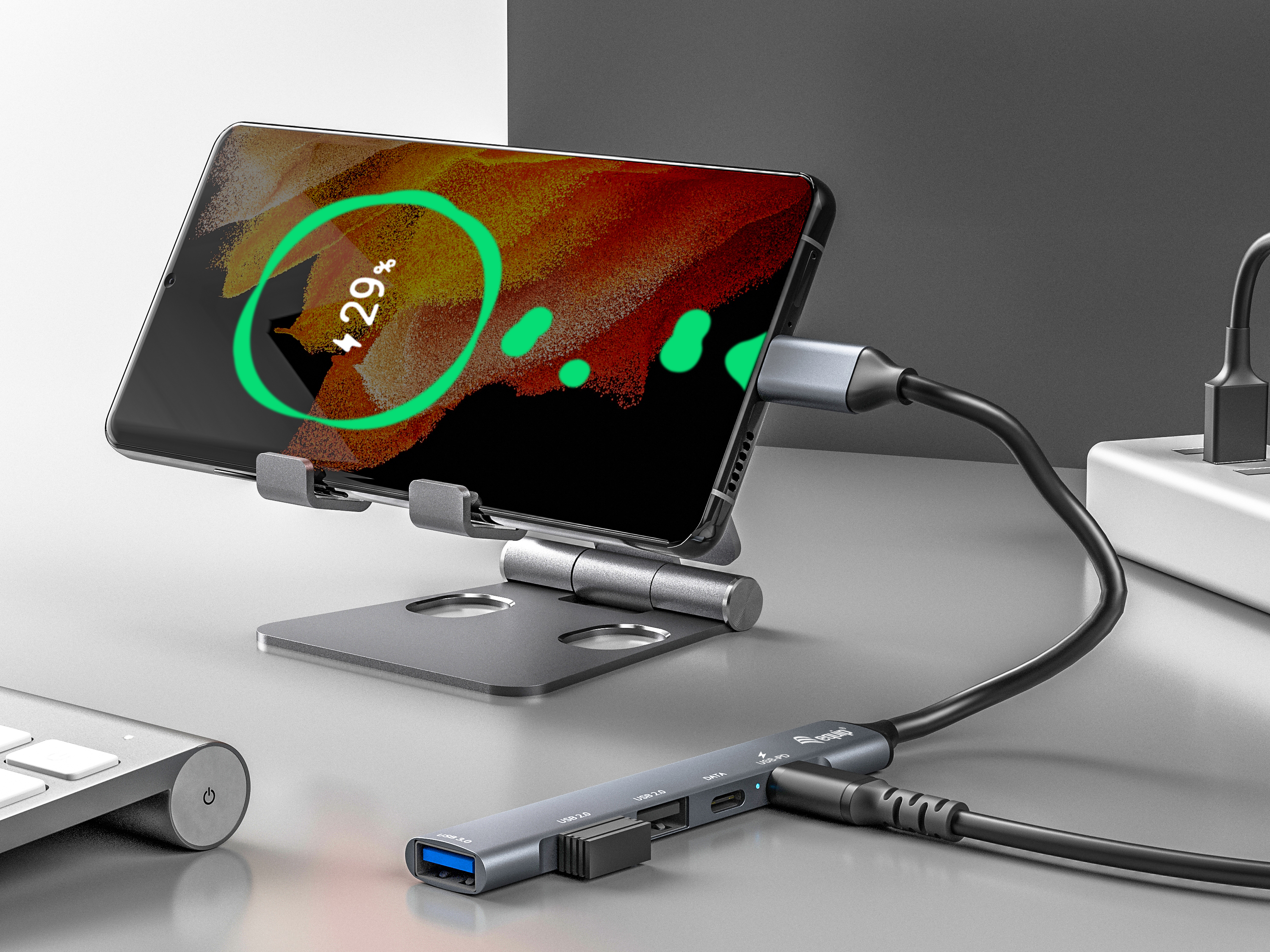 Equip Dock 5-1 USB-C->USB-C,USB-A 3.0,2xUSB-A 2.0,+ 0.15m