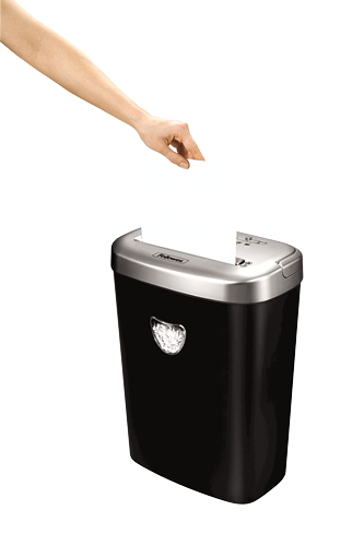 Fellowes Powershred 53C Aktenvernichter mit Partikelschnitt P-4, 4 x 35 mm, bis 10 Blatt, schwarz