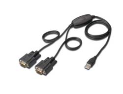 DIGITUS USB 20 TO 2XRS232 CABLE 1.5M