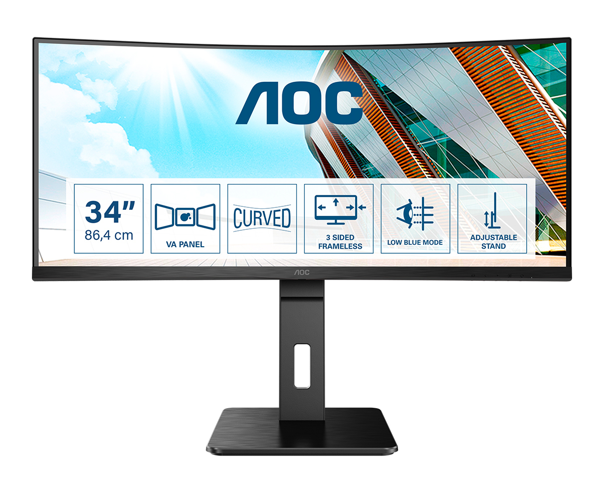 AOC 86,0cm (34) CU34P2A 21:09 2xHDMI+DP+USB Curved