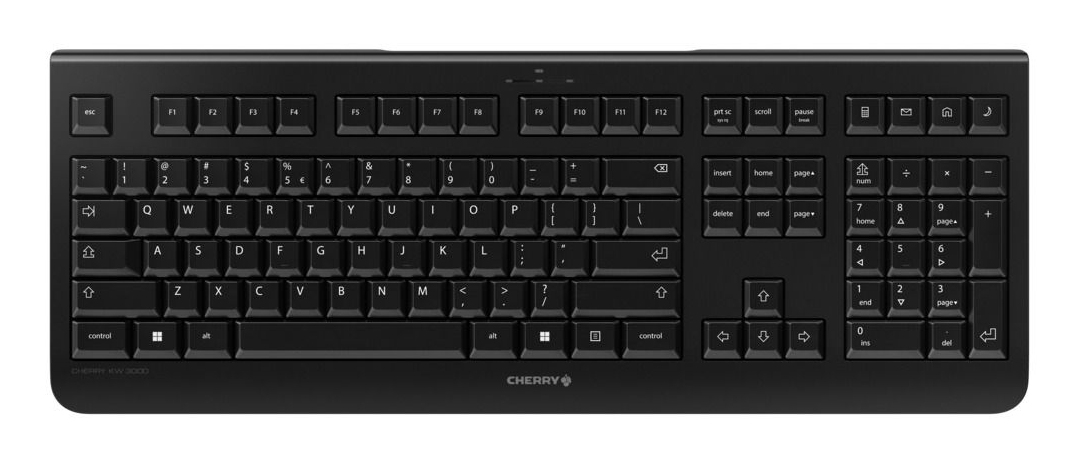 CHERRY KW 3000 Tastatur kabellos schwarz