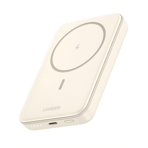 UGREEN PB561 Powerbank magnetisch 10.000mAh inkl. USB-C Kabel 10N-Magnet MagSafe kompatibel beige