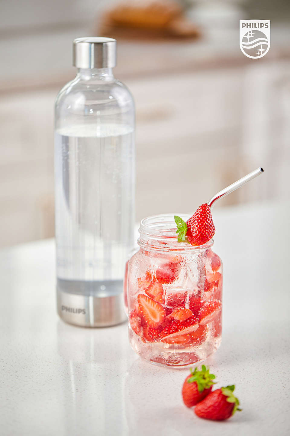 Philips ADD912/10 Wassersprudler Flasche, Viva