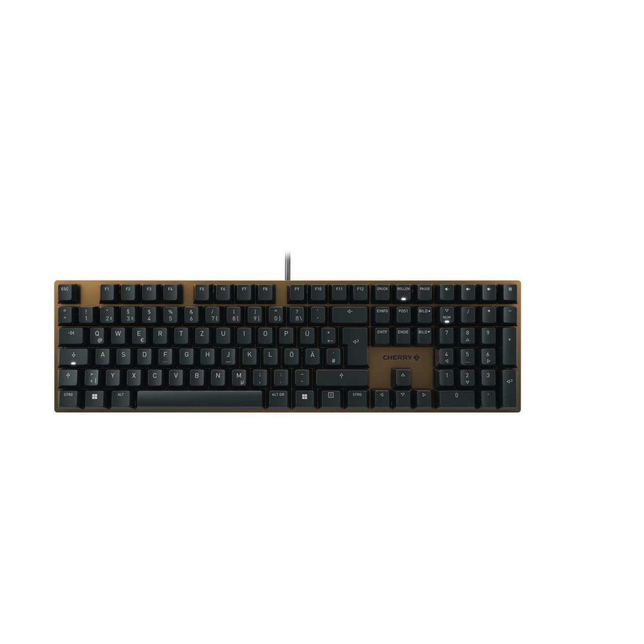 CHERRY KC200MX Tastatur Wired DE 1.60m MX braun sw/br